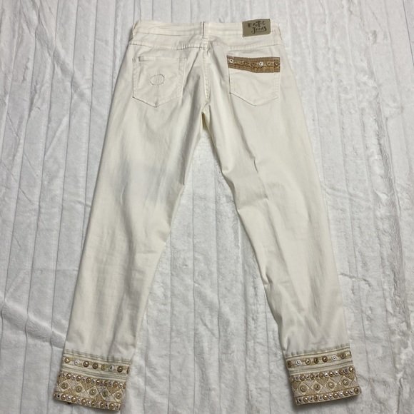 [Desigual] Cream Exotic Jeans - Picture 3 of 11